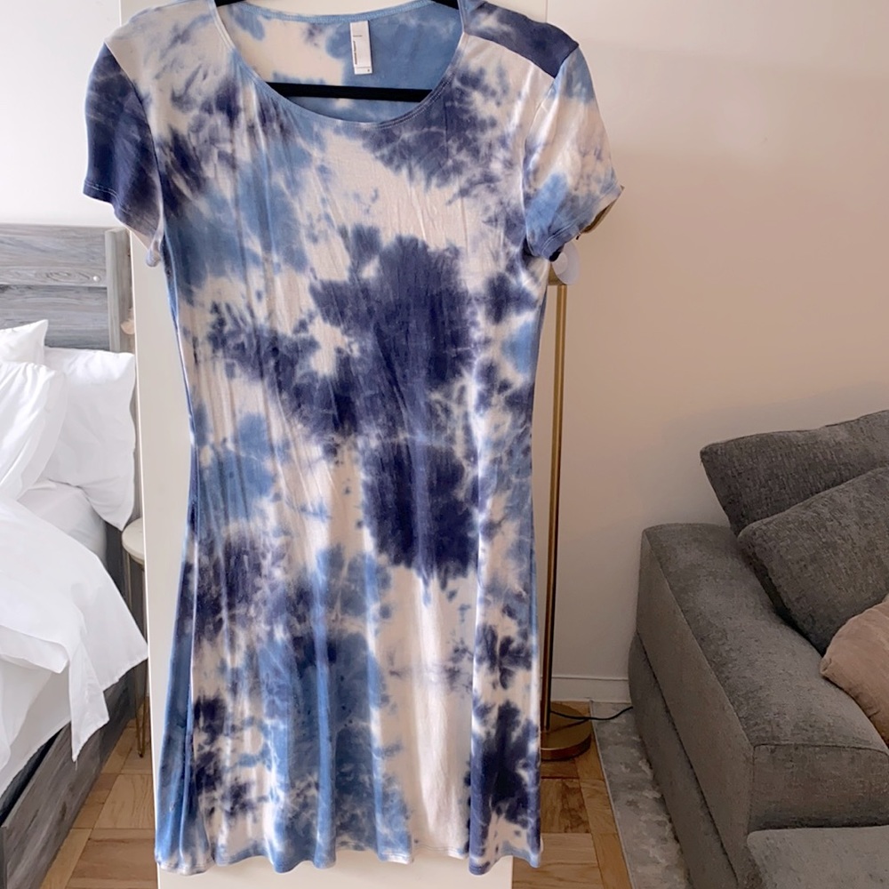 American Apparel Tie Dye blue dress size S
